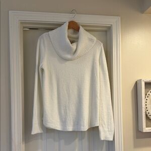 Elegant White Cowl Neck Sweater